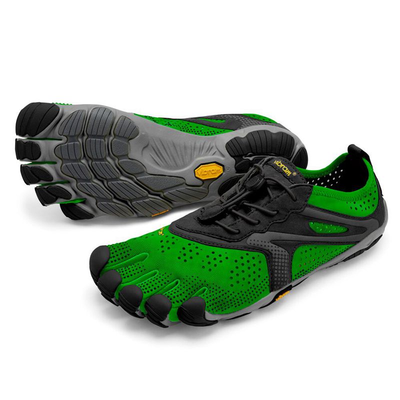 Vibram FiveFingers V-Run Férfi Futócipő - Zöld/Fekete DMPN043